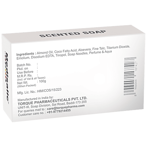 Medisalic Premium Bathing Soap - Almond, Coconut & Aloe Vera Extracts, 100 g