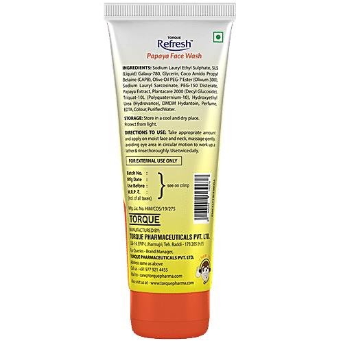 Torque Refresh Papaya Face Wash, 100 ml  