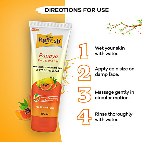 Torque Refresh Papaya Face Wash, 100 ml  