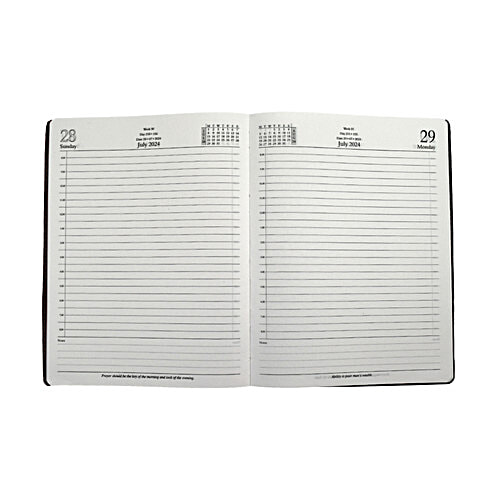 Gravity New Year Diary 2024 - Sunday Separate, Foam Diary, Tan Colour, Model 848, 1 pc