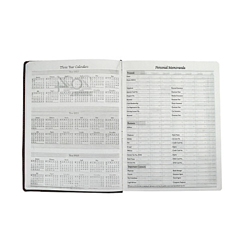 Gravity New Year Diary 2024 - Sunday Separate, Foam Diary, Tan Colour, Model 848, 1 pc