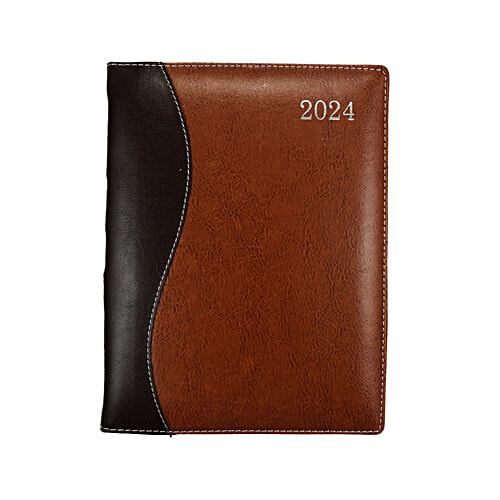 Gravity New Year Diary 2024 - Sunday Separate, Foam Diary, Tan Colour, Model 848, 1 pc