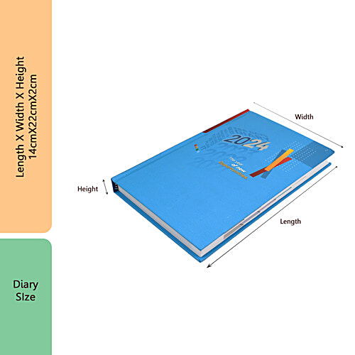 Gravity New Year Diary 2024 - Chief Sized, Hardbound, Model GBL-40 - 1Dt, M/c, S/s, 1 pc