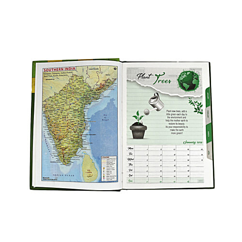 Gravity New Year Diary 2024 - Chief Sized, Hardbound, Model ART-51 Go Green - 1Dt, M/c With Planner, 1 pc