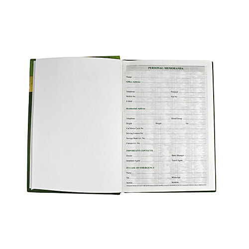 Gravity New Year Diary 2024 - Chief Sized, Hardbound, Model ART-51 Go Green - 1Dt, M/c With Planner, 1 pc