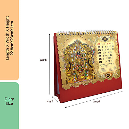 Gravity New Year Calendar 2024 - Our Gods Theme, 12 Different Gods, Planner & Organiser, 1 pc  