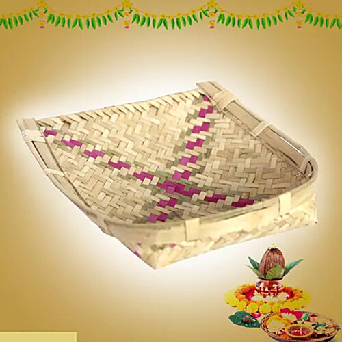 VC Plain Bamboo Muram Moram Soop, Sup For Chhath Puja & Kitchen, 1 pc  Supda, Supali, Sup, Soop