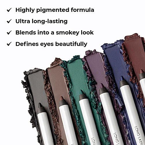 Lamel Long Lasting Gel Eyeliner Kajal, 1.7 g 401 Black Highly Pigmented Formula, Ultra Long Lasting, Blends into Smokey Look, Defines Eyes Beautifully