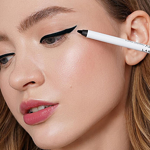 Lamel Long Lasting Gel Eyeliner Kajal, 1.7 g 401 Black Highly Pigmented Formula, Ultra Long Lasting, Blends into Smokey Look, Defines Eyes Beautifully