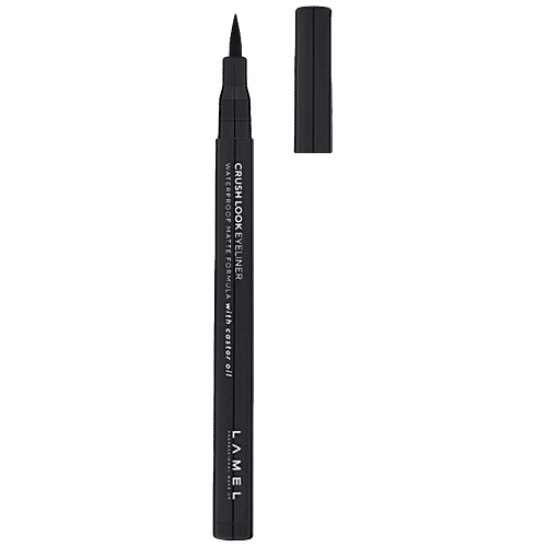 Lamel Crush Look Eyeliner, 2 ml 401 Black With Castor Oil, Waterproof, Dries Quickly