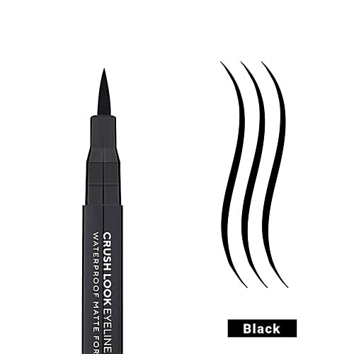 Lamel Crush Look Eyeliner, 2 ml 401 Black With Castor Oil, Waterproof, Dries Quickly