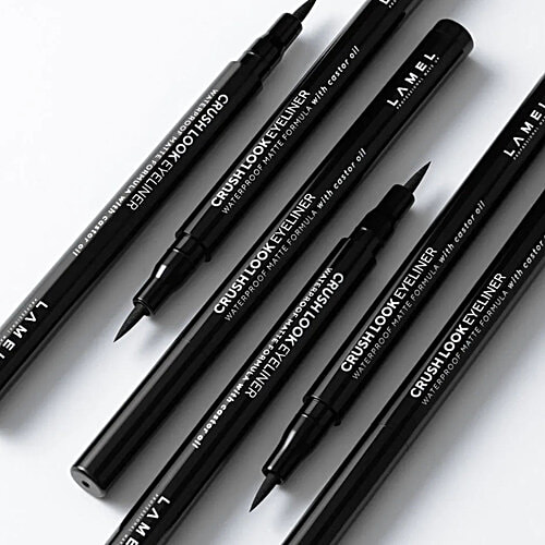 Lamel Crush Look Eyeliner, 2 ml 401 Black With Castor Oil, Waterproof, Dries Quickly