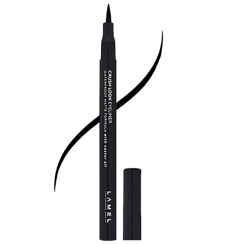 Lamel Crush Look Eyeliner, 2 ml 401 Black With Castor Oil, Waterproof, Dries Quickly