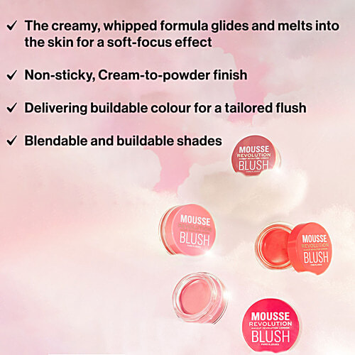 Makeup Revolution Mousse Blush, 6 g Juicy Fuchsia Pink