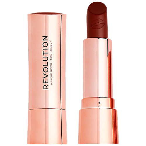 Makeup Revolution Satin Kiss Lipstick, 3.5 g Fling