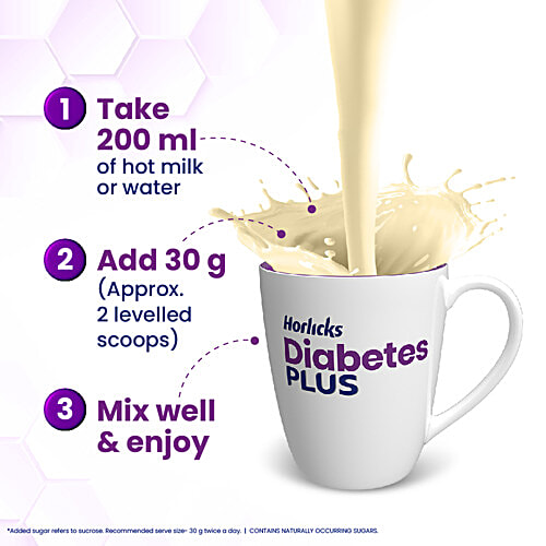 Horlicks Diabetes Plus, Vanilla - Helps Manage Blood Sugar, 200 g  Helps Manage Blood Sugar, Low GI, Zero Added Sugar