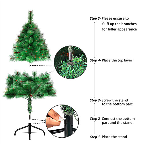 Urban Fest Christmas Pine Tree For Home Decoration, 3 ft, 1 pc  Festive Wonderland
 Charming 3 ft