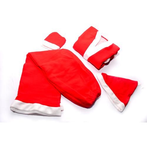 Urban Fest Santa Claus Dress With Pant, Coat, Cap & Santa Pouch, Size 5, For Boys 10-14 Years, 4 pcs  