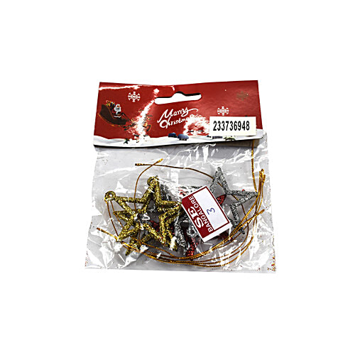 Kostume Acrylic Glitter Star Hanging, For Christmas Tree, Home Decoration, 6 pcs  Acrylic Glitter Stars
 Versatile Decoration