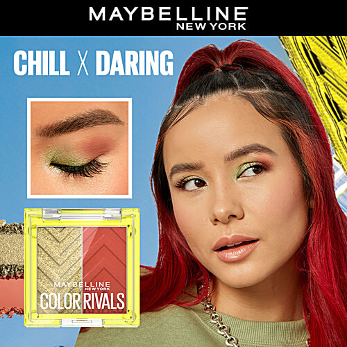Maybelline New York Colour Rivals Shadow Longwear Duo Eyeshadow Palette - Chill x Daring, 3 g