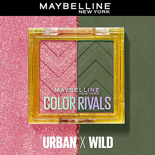 Maybelline New York Color Rivals Shadow Longwear Duo Eyeshadow Palette - Urban x Wild, 3 g  