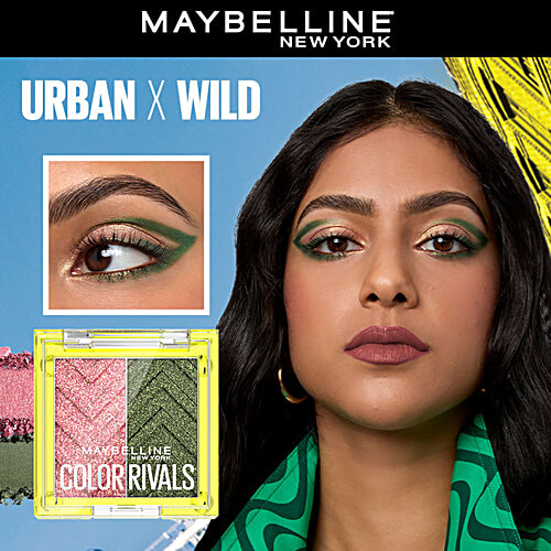 Maybelline New York Color Rivals Shadow Longwear Duo Eyeshadow Palette - Urban x Wild, 3 g  