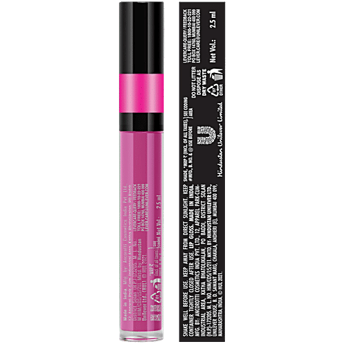 Elle 18 OMG Lip Gloss, Rose All Day, Moisturising, Non-Sticky, Light Weight, With Jojoba Oil, 2.5 ml Pink-A-Licious 