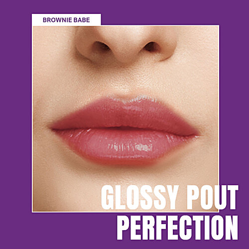 Elle 18 OMG Lip Gloss - Moisturising, Non-Sticky, Light Weight, With Jojoba Oil, 2.5 ml Brownie Babe 