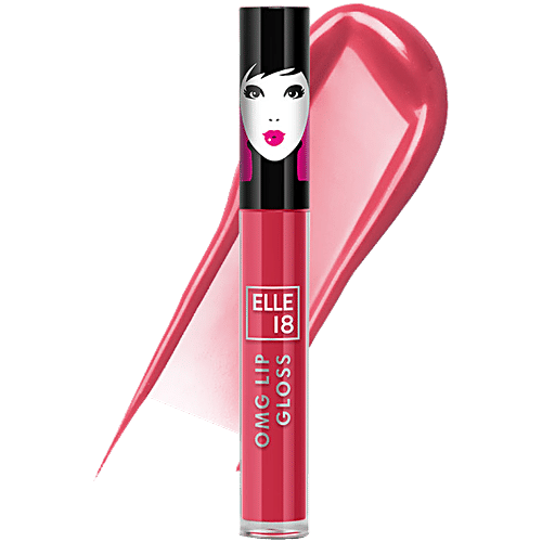 Elle 18 OMG Lip Gloss - Moisturising, Non-Sticky, Light Weight, With Jojoba Oil, 2.5 ml Peachy Pie 