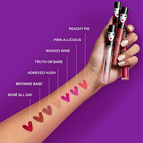 Elle 18 OMG Lip Gloss - Moisturising, Non-Sticky, Light Weight, With Jojoba Oil, 2.5 ml Peachy Pie 