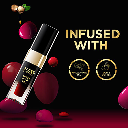 Faces Canada Comfy Matte Pro Liquid Lipstick, 5.5 ml Pecan Brown 10HR Stay, No Dryness