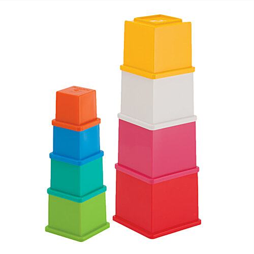 Giggles Plastic Stacking Cubes/Blocks - With Alphabet, Stack & Nest, Multicolour, 1 pc  Stacking Cubes
 Alphabet Cubes
 Multicolour