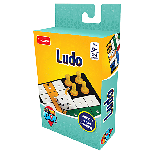 Funskool Travel Ludo - The Classic Startegy Game Board, Portable, Kids & Family, 1 pc  Pack It In Your Pockets
 Ludo 2-4 Players