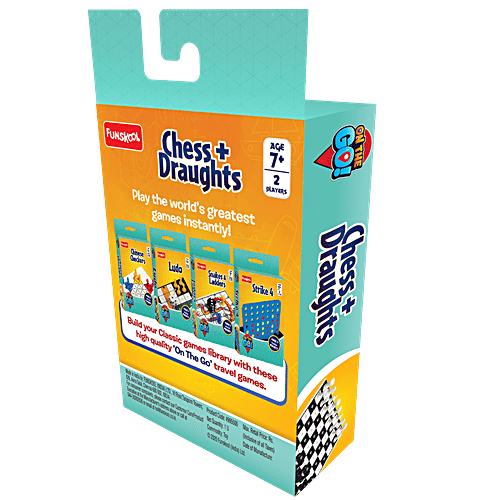 Funskool Chess + Draughts - Strategy Games, Portable, 2 Players, 7+ Years, 1 pc  Classic Games
 Portable
 2 Players