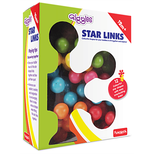 Giggles Star Links Interlocking Links - Assorted Colours, 1 pc  Develop Fine Motor Skills, Learning Educational Blocks