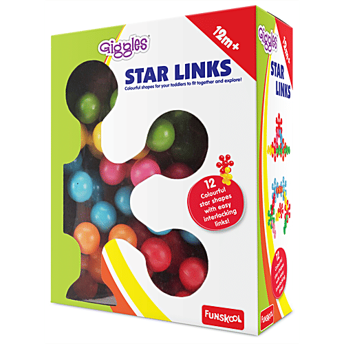 Giggles Star Links Interlocking Links - Assorted Colours, 1 pc  Develop Fine Motor Skills, Learning Educational Blocks