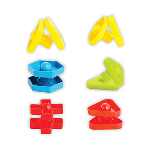 Giggles Nuts & Bolts - Interlocking Educational Blocks, Shape & Colours, 18+ Months, 1 pc  
