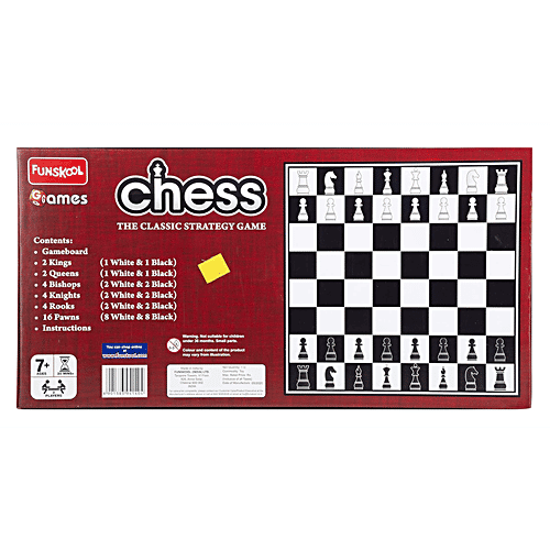 Funskool Black & White Chess Board - The Classic Strategy Game, 63 mm King, 1 pc  Classic Strategy Game
 Timeless Chess Set