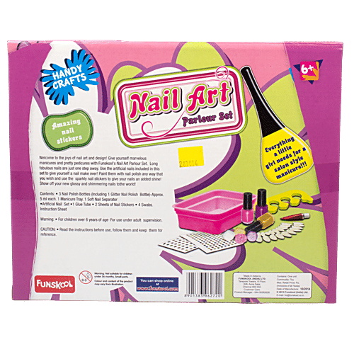 Handycrafts Nail Art Parlour Set - Manicure Kit, 6+ Years, 1 pc  Pamper Your Nails, Art Kit