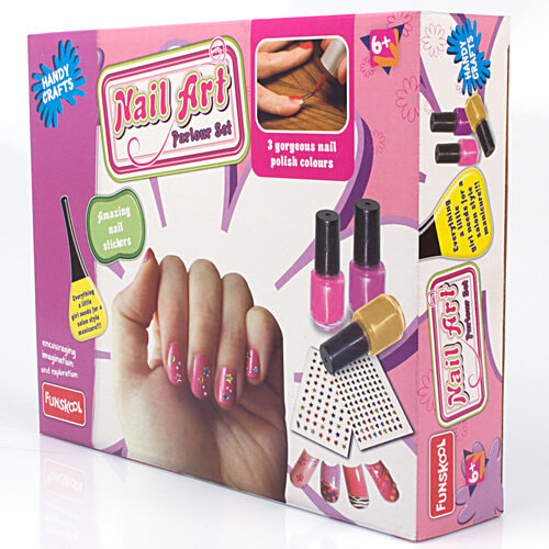 Handycrafts Nail Art Parlour Set - Manicure Kit, 6+ Years, 1 pc  Pamper Your Nails, Art Kit