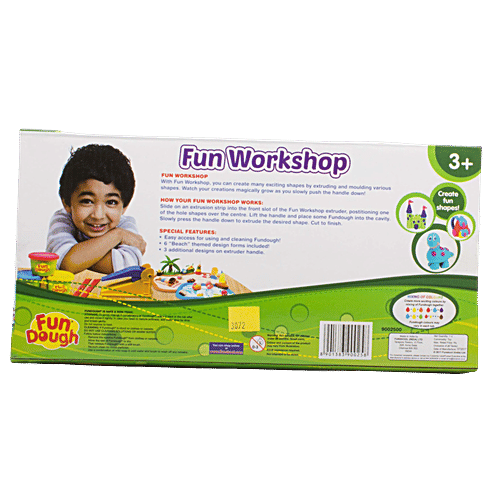 Fundough Fun Workshop Dough - Cutting & Moulding Playset, 3+ Years, Assorted Colours, 1 pc  Fun Dough Workshop
 Cutting & Moulding Playset