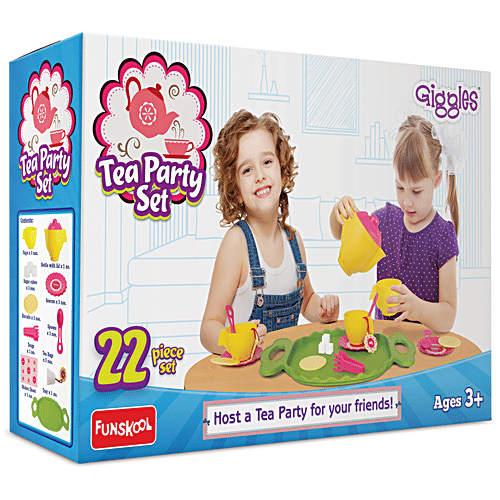 Giggles Tea Party Set - Pretend & Play, 3+ Years, 1 pc (22 pcs) Colourful Pretend & Play Tea Set, Language & Social Skills, Role Play
