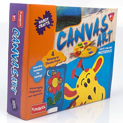 Handycrafts Canvas Art - 6+ Years, 1 pc (6 Colours) Art and Craft Kit