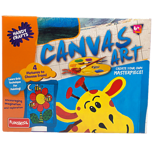 Handycrafts Canvas Art - 6+ Years, 1 pc (6 Colours) Art and Craft Kit