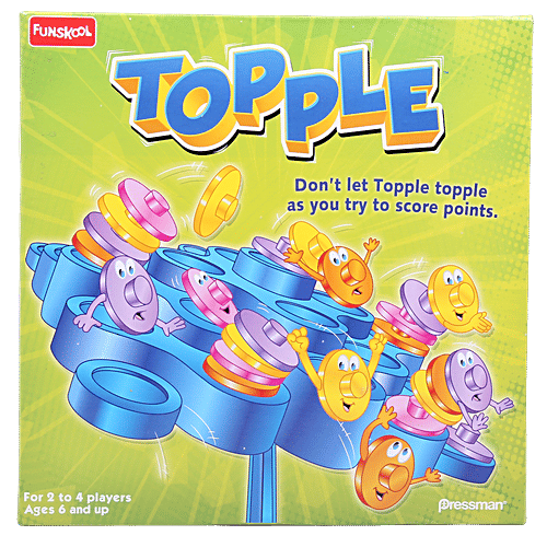 Funskool Topple - Strategy Balancing & Skill Game, 2-4 Players, 6+ Years, Assorted Colour, 1 pc  Stack 5 in a row