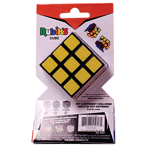 Rubik's Cube The Original 3x3 Colour Matching Puzzle - Classic Problem-Solving Cube, 1 Pc  World's #1 Puzzle
 Quintillion Combinations