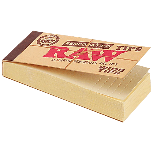 RAW Perforated Wide Tips/Roach Pad, 50 pcs *Authentic Perforated Tips
*Soft Fibres
*Original Wide Tips