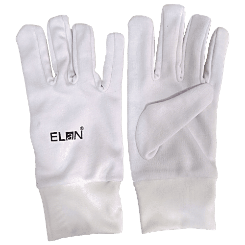 Elan Sports Gym Gloves - White, 12+ Years, L 29 x B 12 X H 1 Cm, Made From Cotton, 1 pc  Lightweight and Flexible
 Enhanced Grip