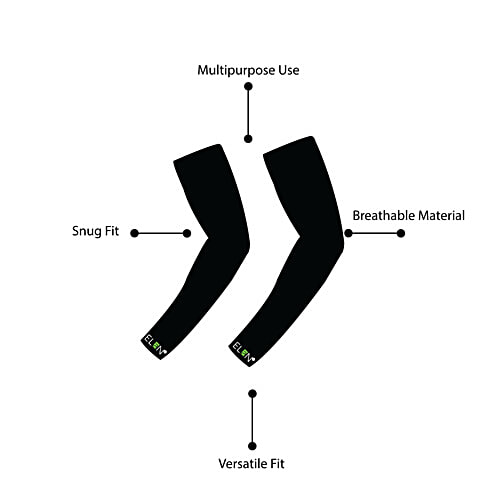 Elan Hand Sleeve Pair - Black, Made From Lycra, 12+ Years, 1 pc  