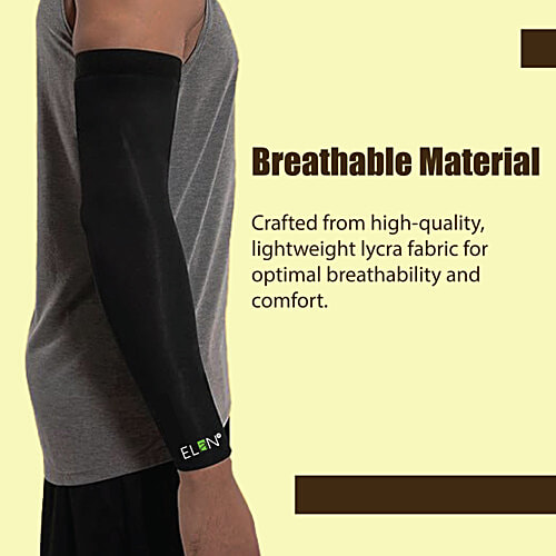 Elan Hand Sleeve Pair - Black, Made From Lycra, 12+ Years, 1 pc  